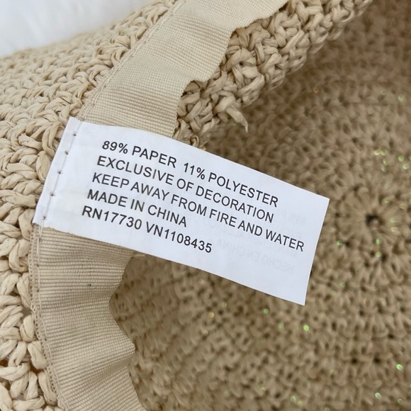 Women's Summer Paper Woven Wide Brim Sun Beach Hat - Picture 4 of 9